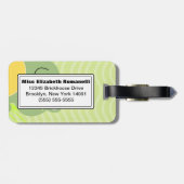 カエルのカスタマイズ可能な荷物タグをフレディ ラゲッジタグ (裏面横)