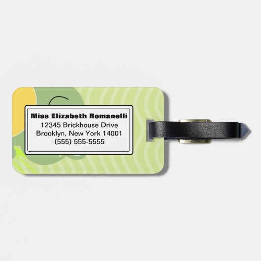 カエルのカスタマイズ可能な荷物タグをフレディ ラゲッジタグ (裏面横)