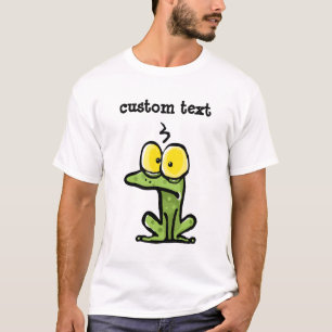 カエルのカスタムな文字のおもしろいなヒキガエルの大きい目 Tシャツ