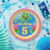 カエルのカスタムの紙のパーティーを跳躍させて9インチをめっきして下さい ペーパープレート (パーティー)