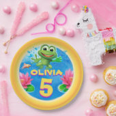 カエルのカスタムの紙のパーティーを跳躍させて9インチをめっきして下さい ペーパープレート (パーティー)