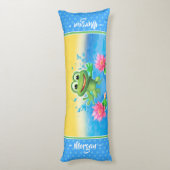 カエルのカスタムを跳躍させる大きい体のクッション ボディピロー (裏面 (縦))