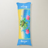 カエルのカスタムを跳躍させる大きい体のクッション ボディピロー (正面縦)