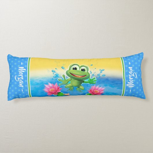 カエルのカスタムを跳躍させる大きい体のクッション ボディピロー (裏面)
