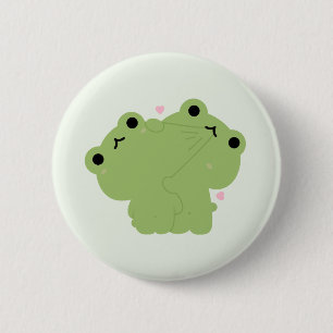 カエルのカップル 缶バッジ