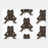 カエルのガロール包装紙フラットシートセット3 ラッピングペーパーシート (正面)