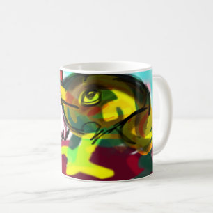 カエルのキノコおもしろい コーヒーマグカップ