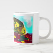 カエルのキノコおもしろい ジャンボコーヒーマグカップ (右)