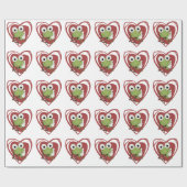 カエルのキューピッドのバレンタインのラッピングペーパー ラッピングペーパー (フラット)