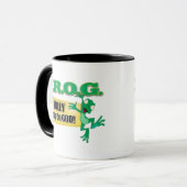 カエルのキリスト教の略称は神に十分に頼ります マグカップ (正面左)