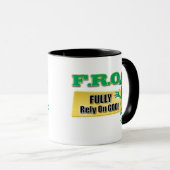 カエルのキリスト教の略称は神に十分に頼ります マグカップ (正面右)