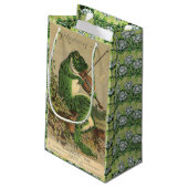 カエルのギフトバッグを遊ぶ止め枠 スモールペーパーバッグ (裏面アングル)