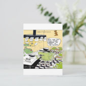 カエルのギフト&カード用おもしろい脂スプーン ポストカード (スタンド正面)