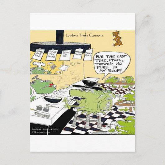 カエルのギフト&カード用おもしろい脂スプーン ポストカード (正面)