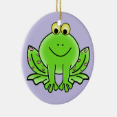 カエルのクリスマスのオーナメント セラミックオーナメント (右)