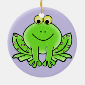 カエルのクリスマスのオーナメント セラミックオーナメント (裏面)