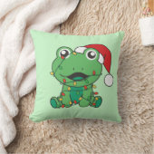 カエルのクリスマスウィンターアニマルズホリデーカエル クッション (ブランケット)