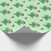 カエルのクリスマスウィンターアニマルズホリデーカエル ラッピングペーパー (角)
