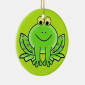 カエルのクリスマスオーナメント セラミックオーナメント (右)
