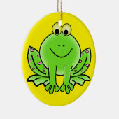 カエルのクリスマスオーナメント セラミックオーナメント (右)