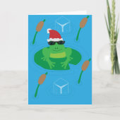 カエルのクリスマスグリーティングカード シーズンカード (正面)