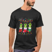 カエルのクリスマスソックス醜いクリスマスセーターPajama Tシャツ (正面)
