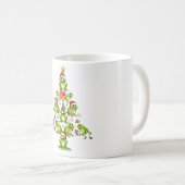 カエルのクリスマスツリーギフトおもしろいクリスマスカエル コーヒーマグカップ (正面右)