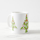 カエルのクリスマスツリーギフトおもしろいクリスマスカエル コーヒーマグカップ (正面左)