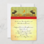 カエルのクリスマスディナー招待状 & パーティー招待状 招待状 (正面)