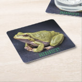 カエルのコースター スクエアペーパーコースター (アングル)