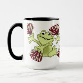 カエルのコーヒー・マグのチアリーダーをするスポーツ マグカップ (左)