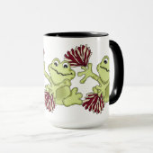 カエルのコーヒー・マグのチアリーダーをするスポーツ マグカップ (正面右)