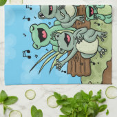 カエルのコーラス キッチンタオル (折り畳み)