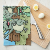 カエルのコーラス キッチンタオル (四つ折り)