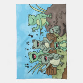 カエルのコーラス キッチンタオル (縦)