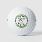 カエルのゴルフのグリップそれをリビットグリーンブラウンアーガイル ゴルフボール (正面)