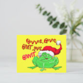 カエルのサンタハットgivit givit givitギビットとカエルの漫画 シーズンポストカード (スタンド正面)