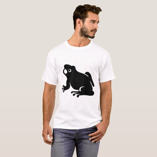 カエルのシルエット Tシャツ (正面フル)