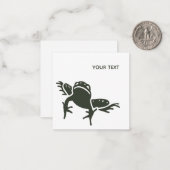 カエルのシルエッパーソナライズされたトノートカード ノートカード (正面/裏面インサイチュ)