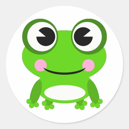 カエルのシール ラウンドシール (正面)