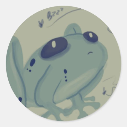 カエルのシール ラウンドシール (正面)