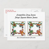 カエルのスクエアダンスティー ポストカード (正面/裏面)