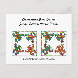 カエルのスクエアダンスティー ポストカード