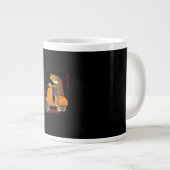 カエルのスクーターのキノコGoblincoreアカデミアエステト ジャンボコーヒーマグカップ (正面右)