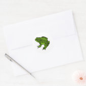 カエルのステッカー ラウンドシール (封筒)