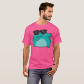 カエルのダビングヒキガエルおもしろいガエル Tシャツ (正面フル)