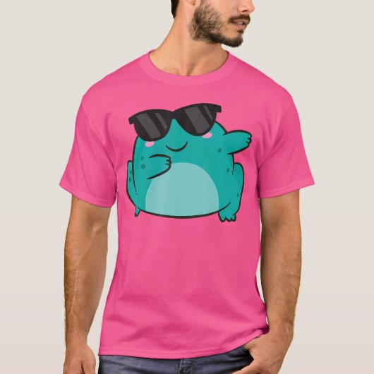 カエルのダビングヒキガエルおもしろいガエル Tシャツ (正面)