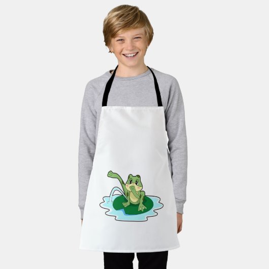 カエルのトイレ エプロン (着用した状態)