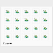 カエルのトイレ スクエアシール (シート)