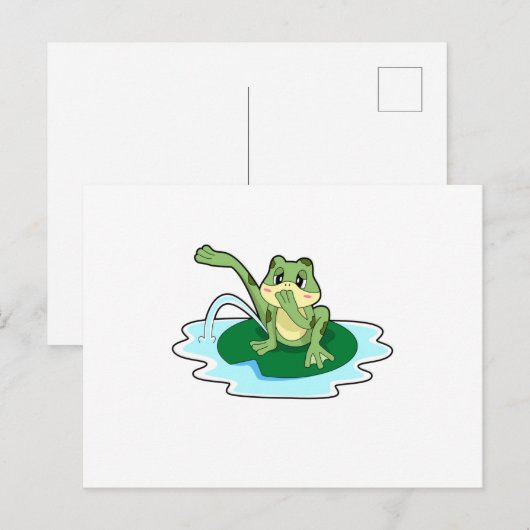 カエルのトイレ ポストカード (正面/裏面)